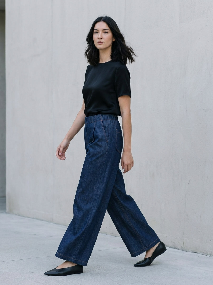 Valeria Relaxed Wide-Leg Linen Trousers B91