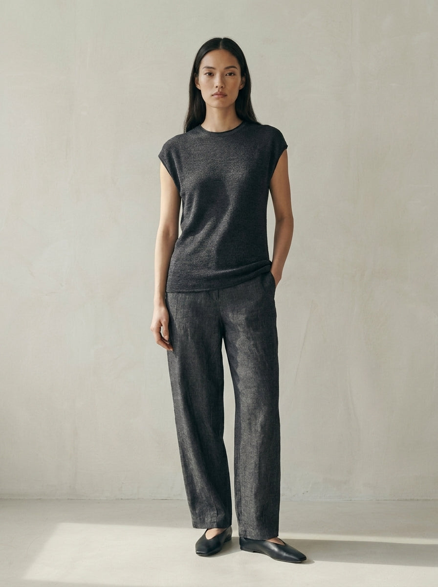 Valeria Textured Wool Knit Top