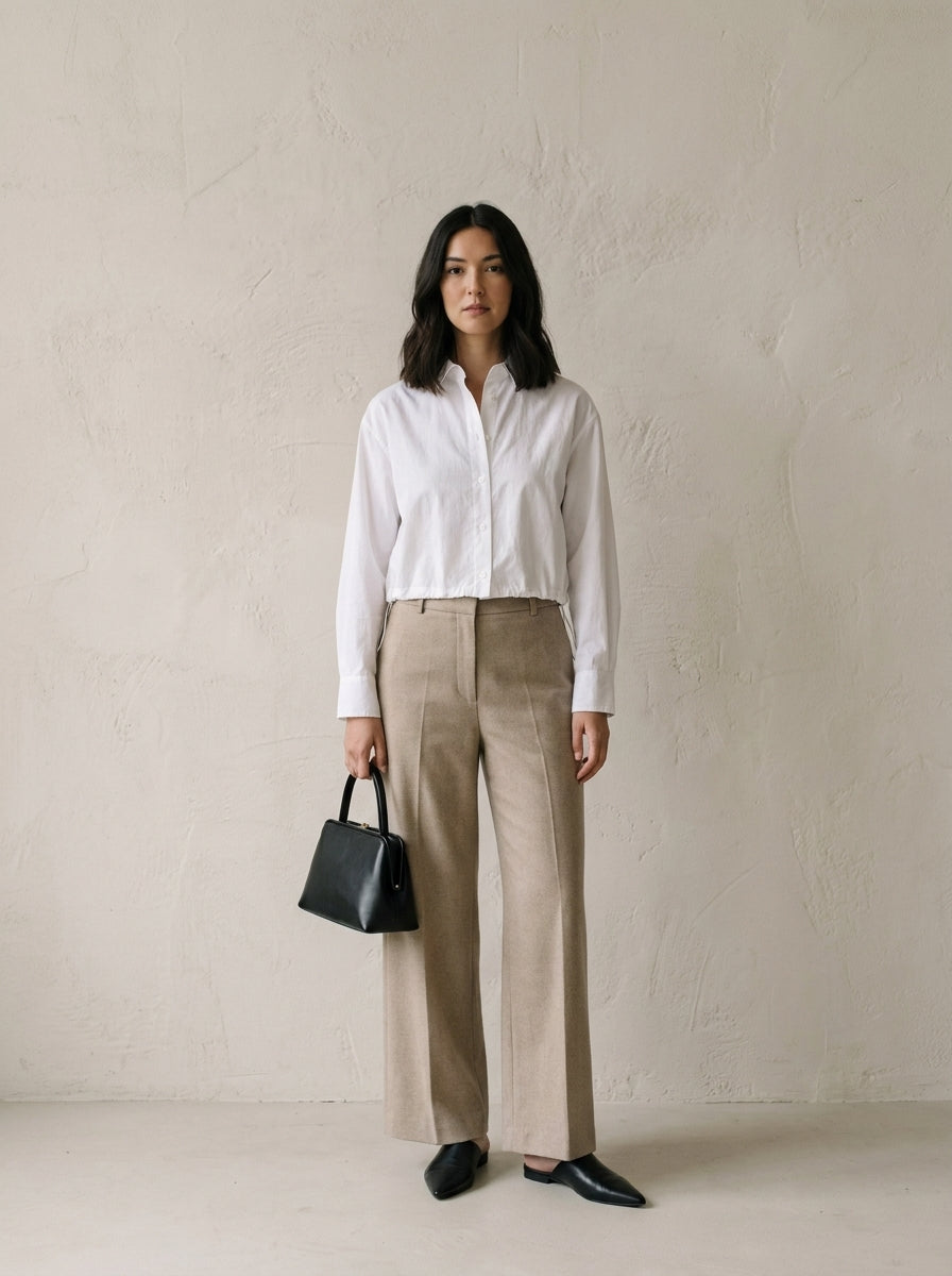 Cinched cotton shirt