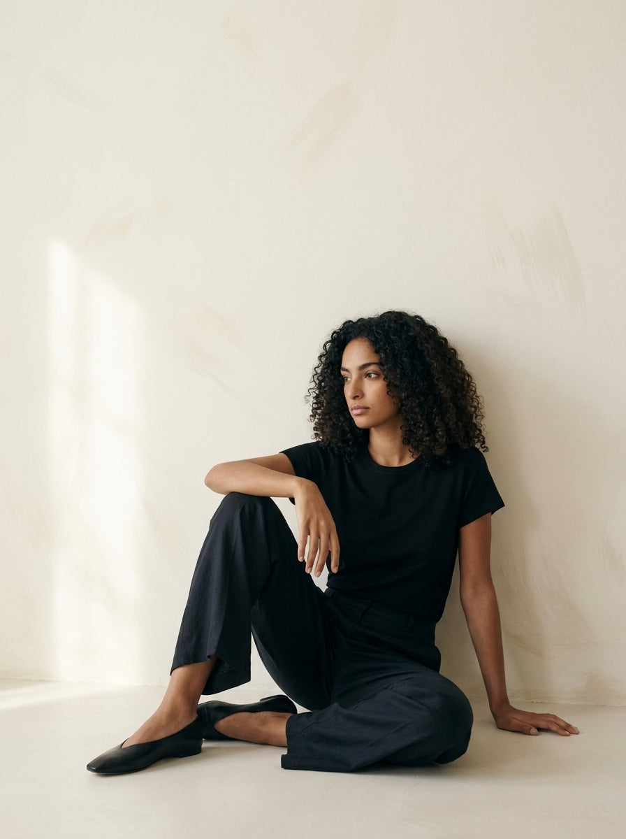 The Valeria Luxury Wool-Lyocell Essential Knit Shirt A205