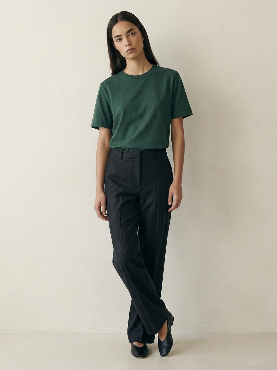Valeria Essential Cotton Crew Neck Tee A314