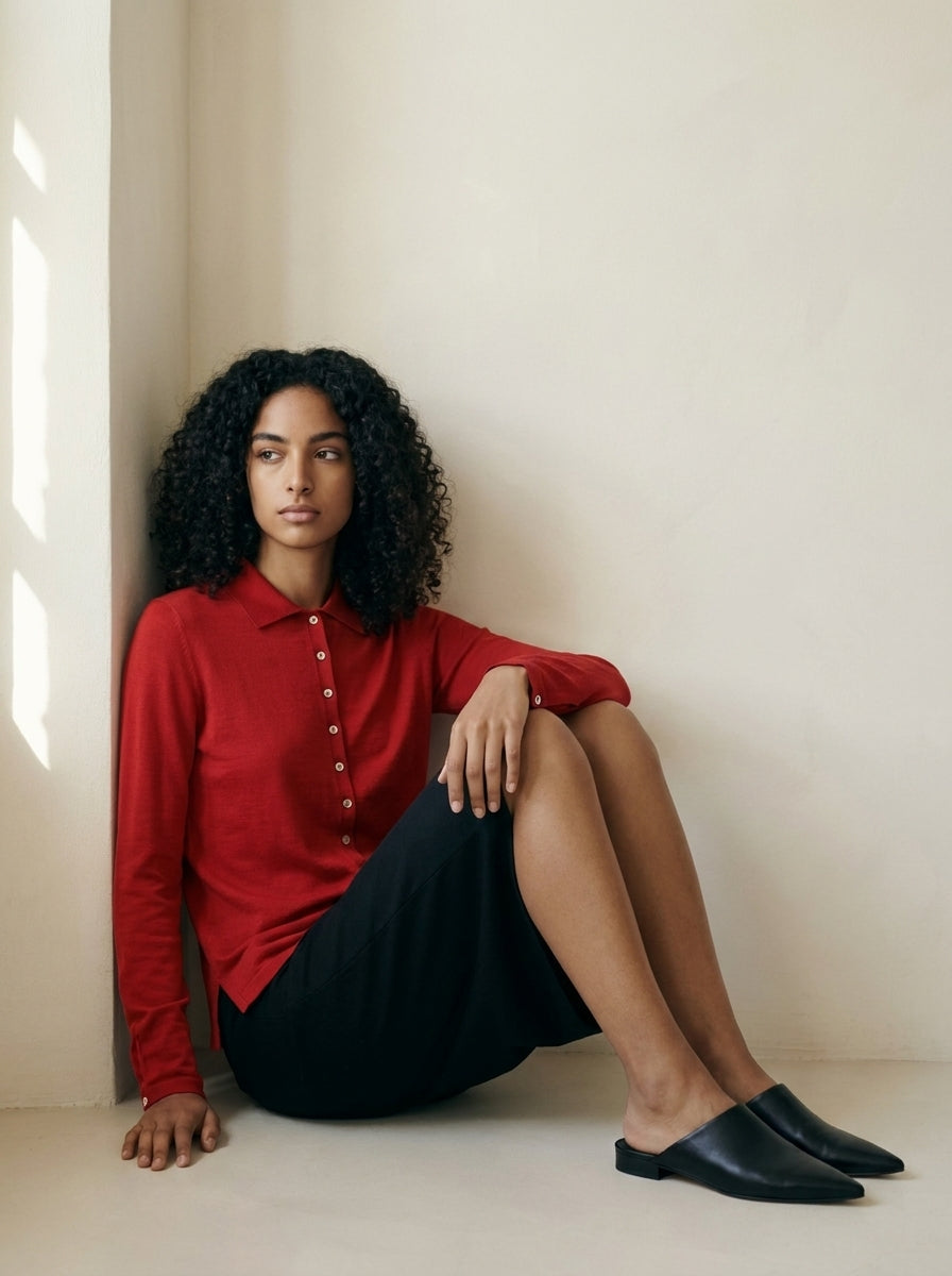 Ribbed Knit Button-Up Cardigan A365