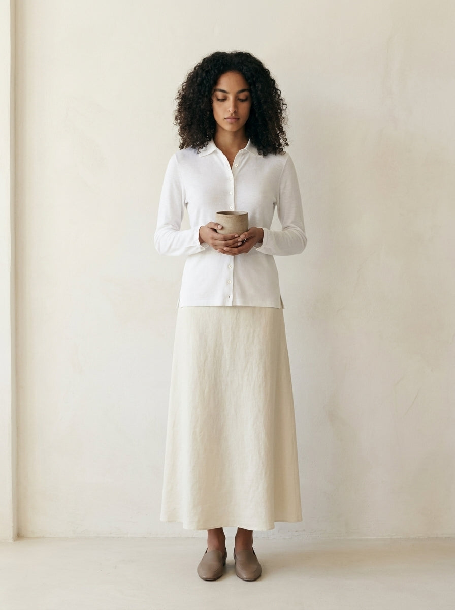 Ribbed Knit Button-Up Cardigan A365
