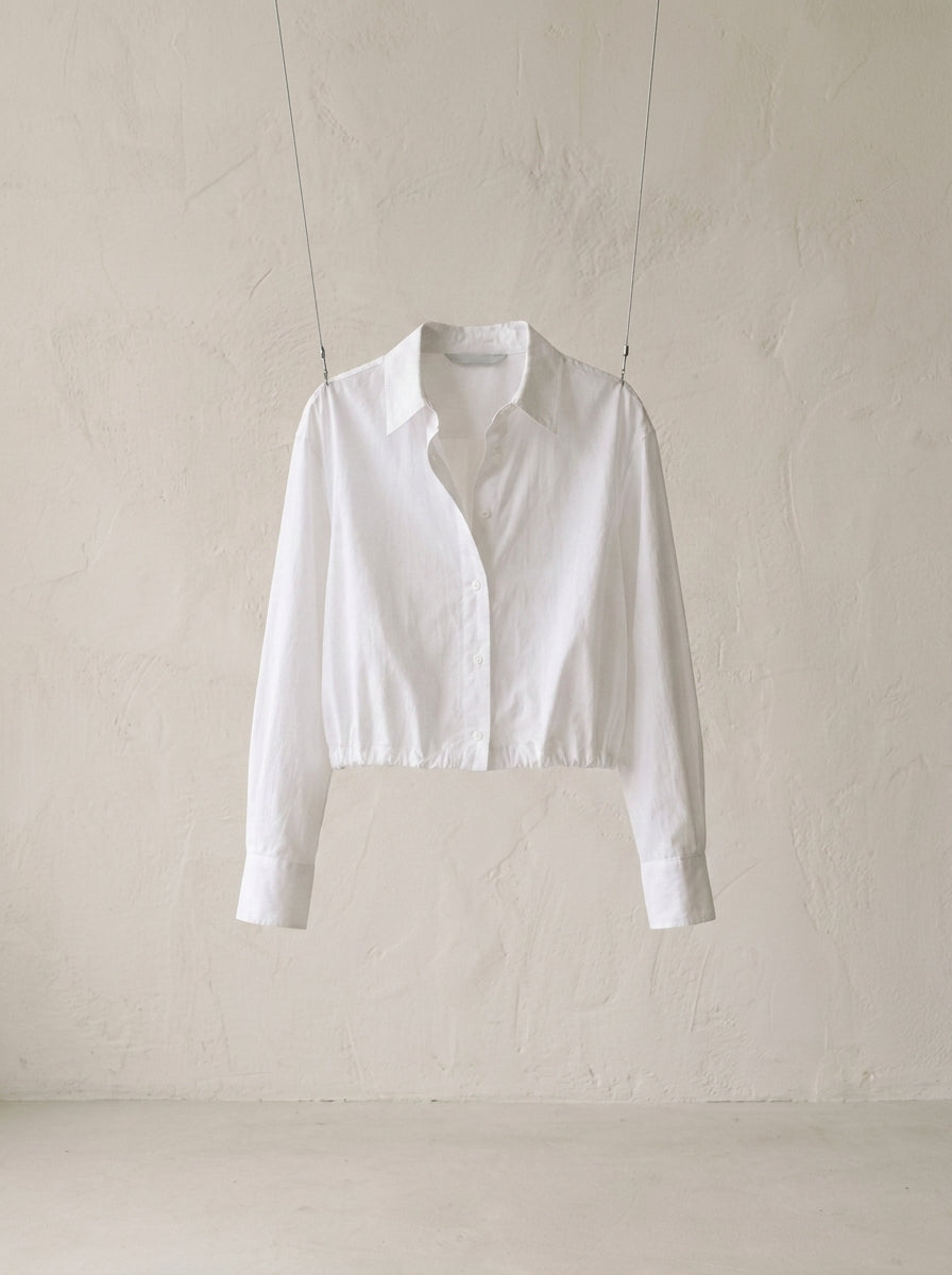 Cinched Cotton Shirt A368
