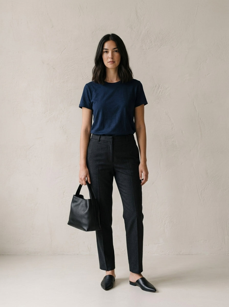 Valeria Tailored Cotton Slim Fit Tee A369