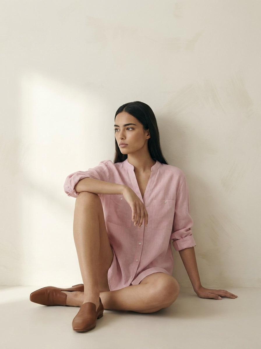 Linen Poplin Shirt A375