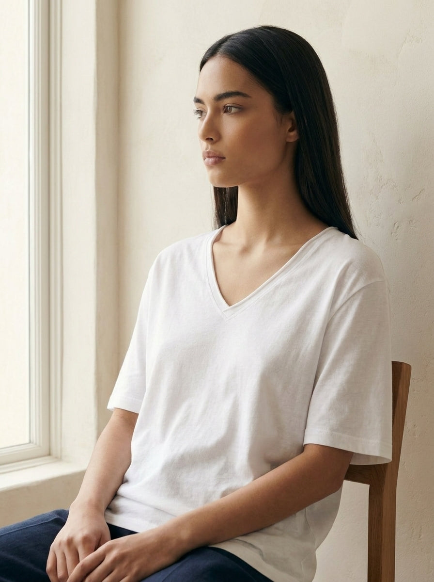 Valeria Essential V-Neck T-Shirt A402