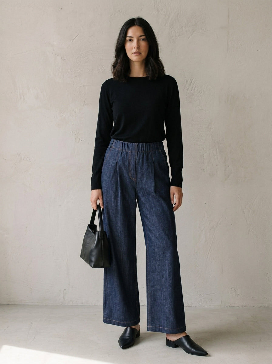 Valeria Relaxed Wide-Leg Linen Trousers B91