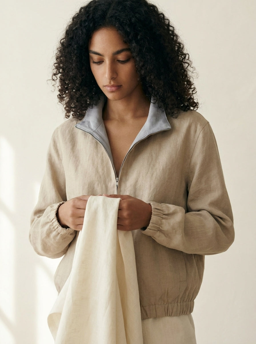 Linen Bomber Jacket W77