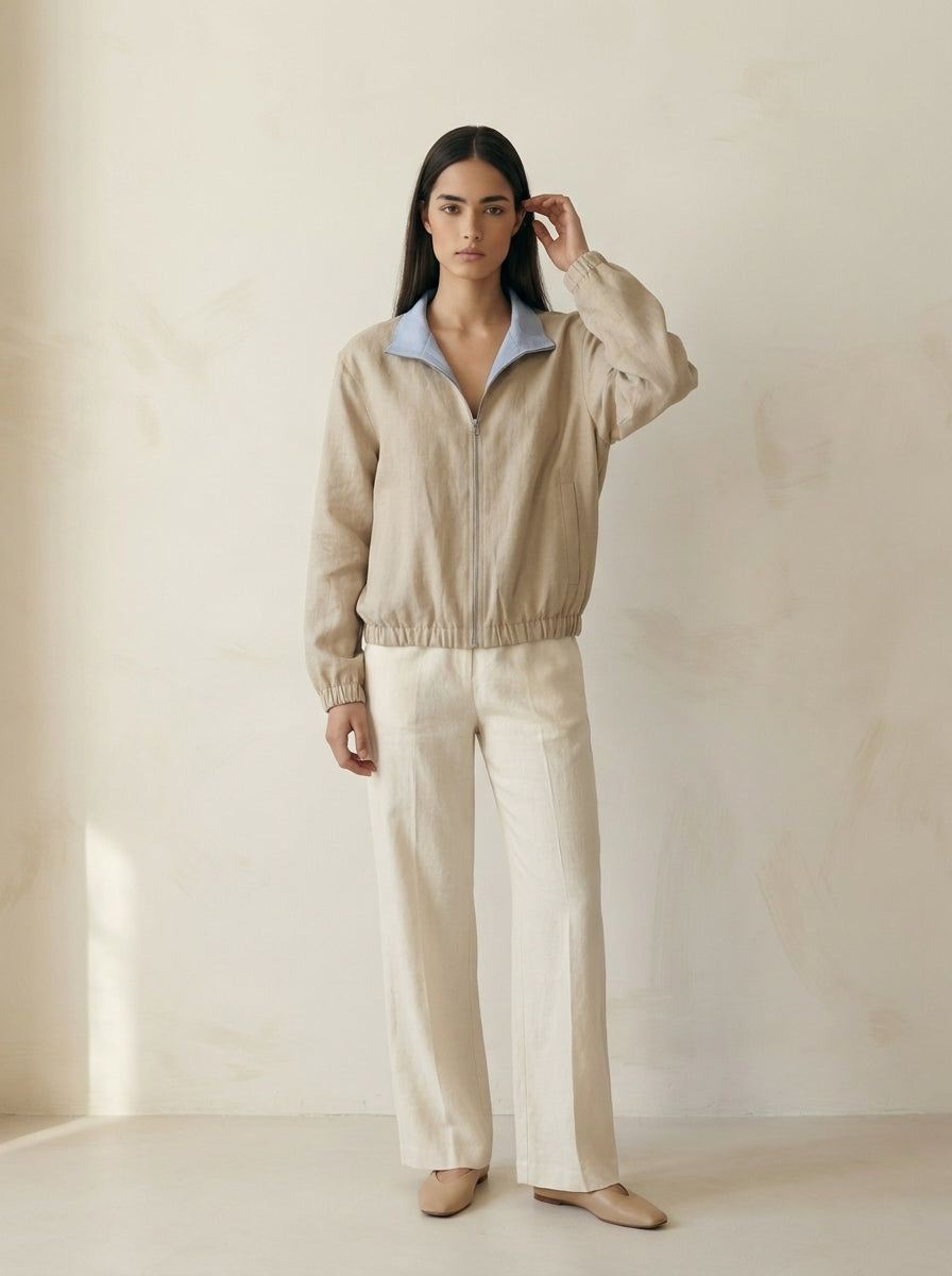 Linen Bomber Jacket W77