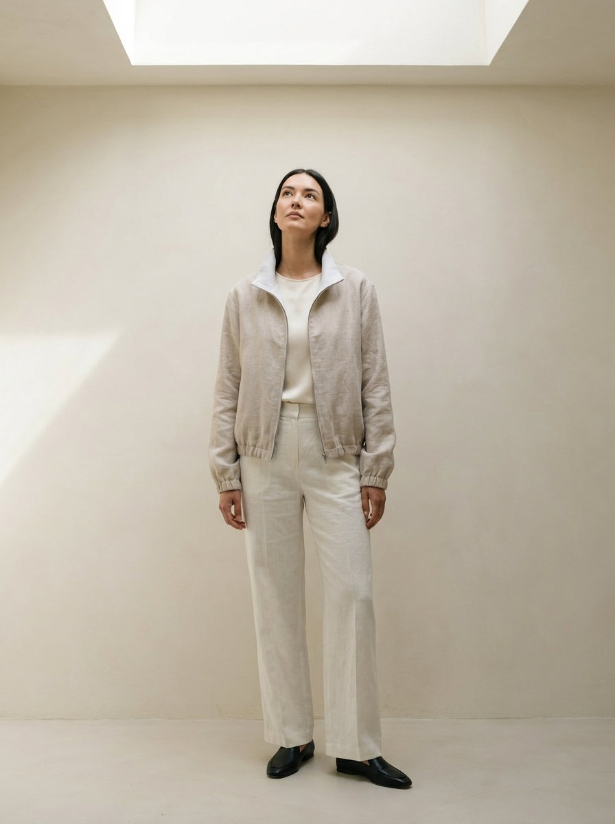 Linen Bomber Jacket W77