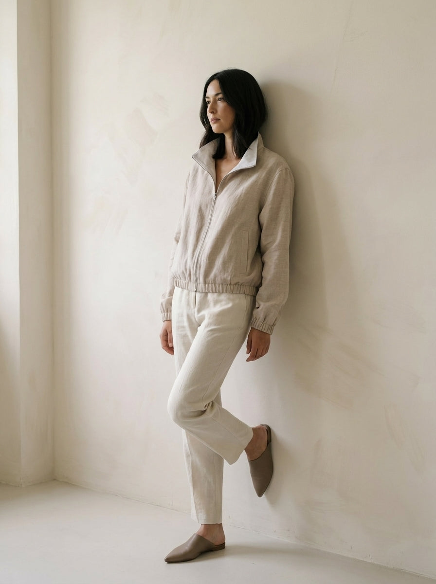 Linen Bomber Jacket W77